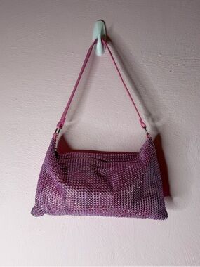 wild fable Pink Crystal Mesh Shoulder Bag.